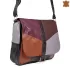 Дамска кожена чанта в тъмни пастелни цветове 73103-17