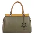 Елегантна дамска чанта от еко кожа в зелено 75094-...