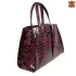 Дамска чанта от естествена кожа Desisan в бордо 75101-2
