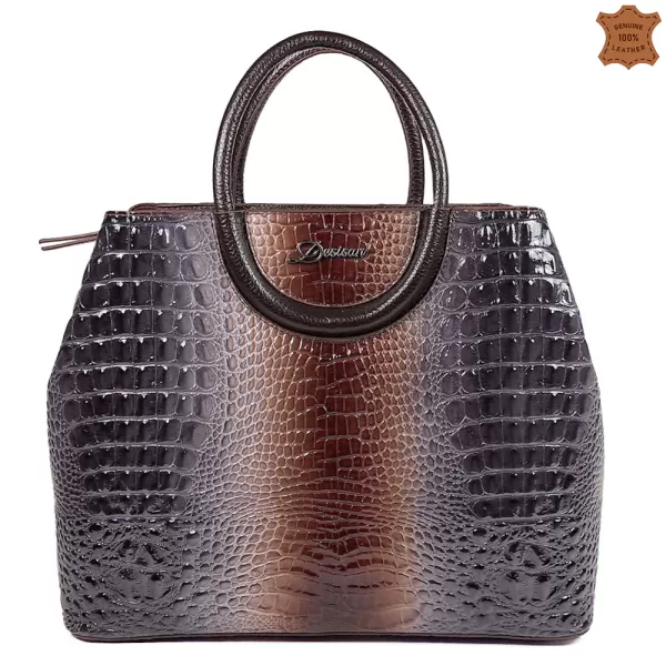 Дамска чанта Desisan от естествена кожа 75104-1 кафяв