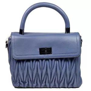 Дамска ежедневна чанта от еко кожа в син цвят 7510...