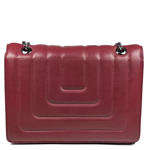 Модерна дамска чанта в червена еко кожа 75108-2