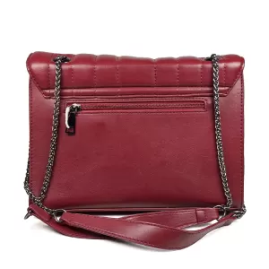 Модерна дамска чанта в червена еко кожа 75108-2...