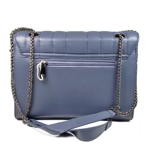 Модерна дамска чанта в синя еко кожа 75108-4