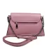 Актуална дамска чанта с твърда структура в розов цвят 75110-2