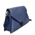 Актуална дамска чанта с твърда структура в син цвят 75110-5