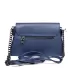 Актуална дамска чанта с твърда структура в син цвят 75110-5