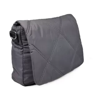 Дамска ежедневна чанта от текстил в сив цвят 75112...