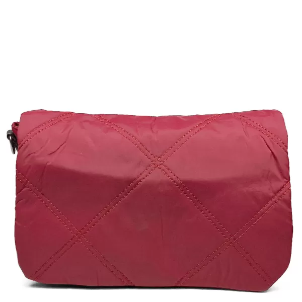 Дамска ежедневна чанта от текстил в червен цвят 75112-4