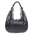 Дамска ефектна чанта тип торба в черен цвят 75113-1
