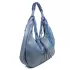 Дамска ефектна чанта тип торба в син цвят 75113-2