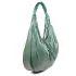 Дамска ефектна чанта тип торба в зелен цвят 75113-5