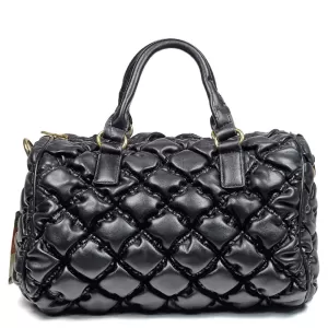 Модерна дамска ежедневна чанта в черен цвят 75114-...