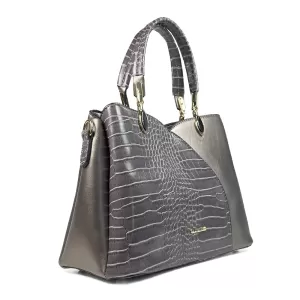 Дамска елегантна чанта от еко кожа в сиво 75115-3...