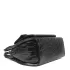 Кокетна дамска лачена чанта в черно с дълги дръжки 75121-2