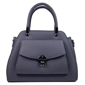 Ежедневна дамска кожена чанта в син цвят 72122-4