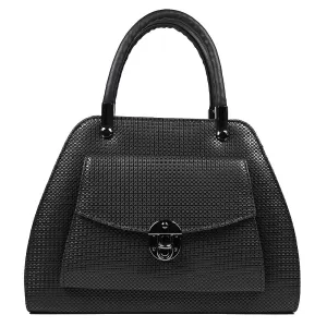Черна дамска ежедневна чанта от еко кожа 72122-9