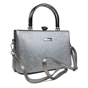 Елегантна дамска чанта в сребрист цвят 75123-3