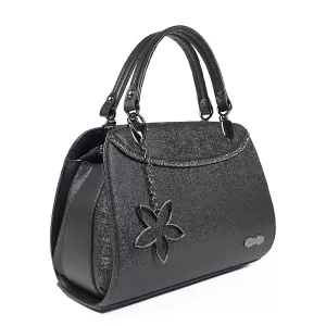 Малка елегантна дамска чанта в черен цвят 75124-1