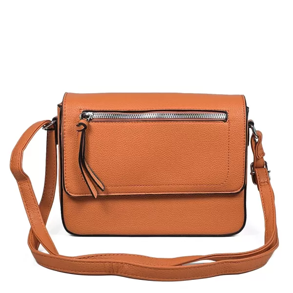 Оранжева дамска ежедневна чанта от еко кожа 85007-3