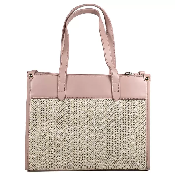 Дамска ежедневна чанта в розово и бежово 85021-3