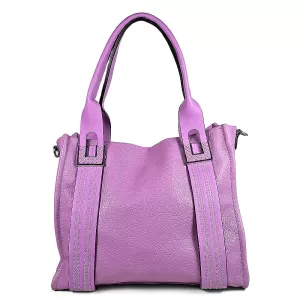 Голяма дамска ежедневна чанта от еко кожа в лилаво 85026-2