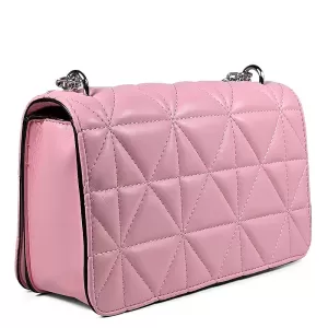 Ефектна дамска чанта от еко кожа в розов цвят 85033-1