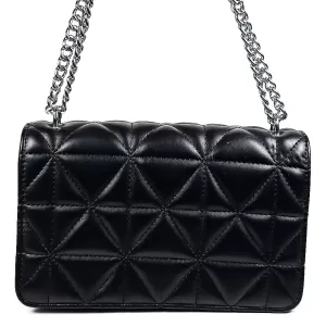 Ефектна дамска чанта от еко кожа в черен цвят 85033-3