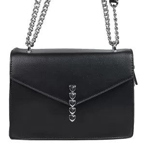 Черна дамска ежедневна чанта от еко кожа 85034-1