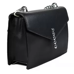 Черна дамска ежедневна чанта от еко кожа 85034-1