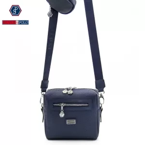 Дамска чанта през рамо SP1038-2 Silver Polo в син ...