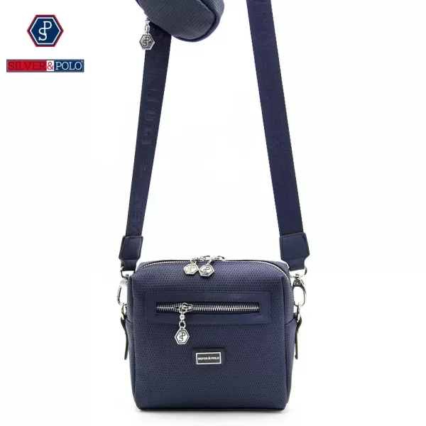 Дамска чанта през рамо SP1038-2 Silver Polo в син цвят