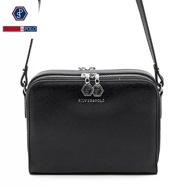 Silver Polo Black SP888-1 дамска чанта през рамо в черен цвят