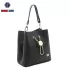 Silver Polo Black SP967-1 дамска чанта от ефектна черна кожа