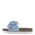 Равни дамски ежедневни чехли с цветя в син цвят 21406-7