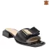 Елегантни дамски чехли в черен цвят с нисък ток 21558-2