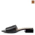 Дамски елегантни чехли от естествена кожа в черен цвят 21637-1