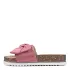 Розови дамски летни чехли с голяма пандела 21723-2