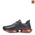 Дамски спортни обувки от естествена кожа в черен цвят 21485-2
