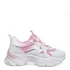 Дамски маратонки от еко кожа и текстил в бяло и розово 34188-2