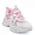Дамски маратонки от еко кожа и текстил в бяло и розово 34188-2