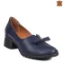 Сини ежедневни дамски обувки с ток 21012-2