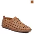 Кафяви дамски пролетно летни обувки с перфорация 21185-3