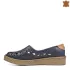 Тъмно сини ниски дамски пролетно летни обувки 21223-10