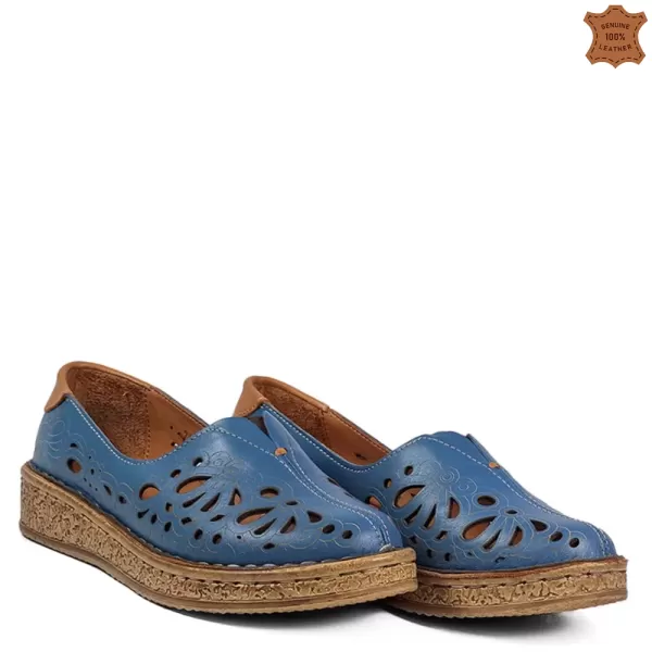 Сини ниски дамски пролетно летни обувки 21223-2