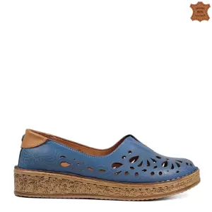 Сини ниски дамски пролетно летни обувки 21223-2...