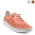 Дамски ежедневни обувки с равна подметка в оранжев цвят 21233-6