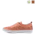 Дамски ежедневни обувки с равна подметка в оранжев цвят 21233-6