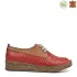 Дамски пролетно летни обувки с връзки в оранжево и кафяво 21250-4