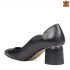 Кожени дамски елегантни обувки в черен цвят 21478-1